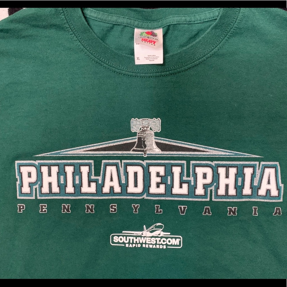 90s Philadelphia flashy silver liberty bell, sz XL